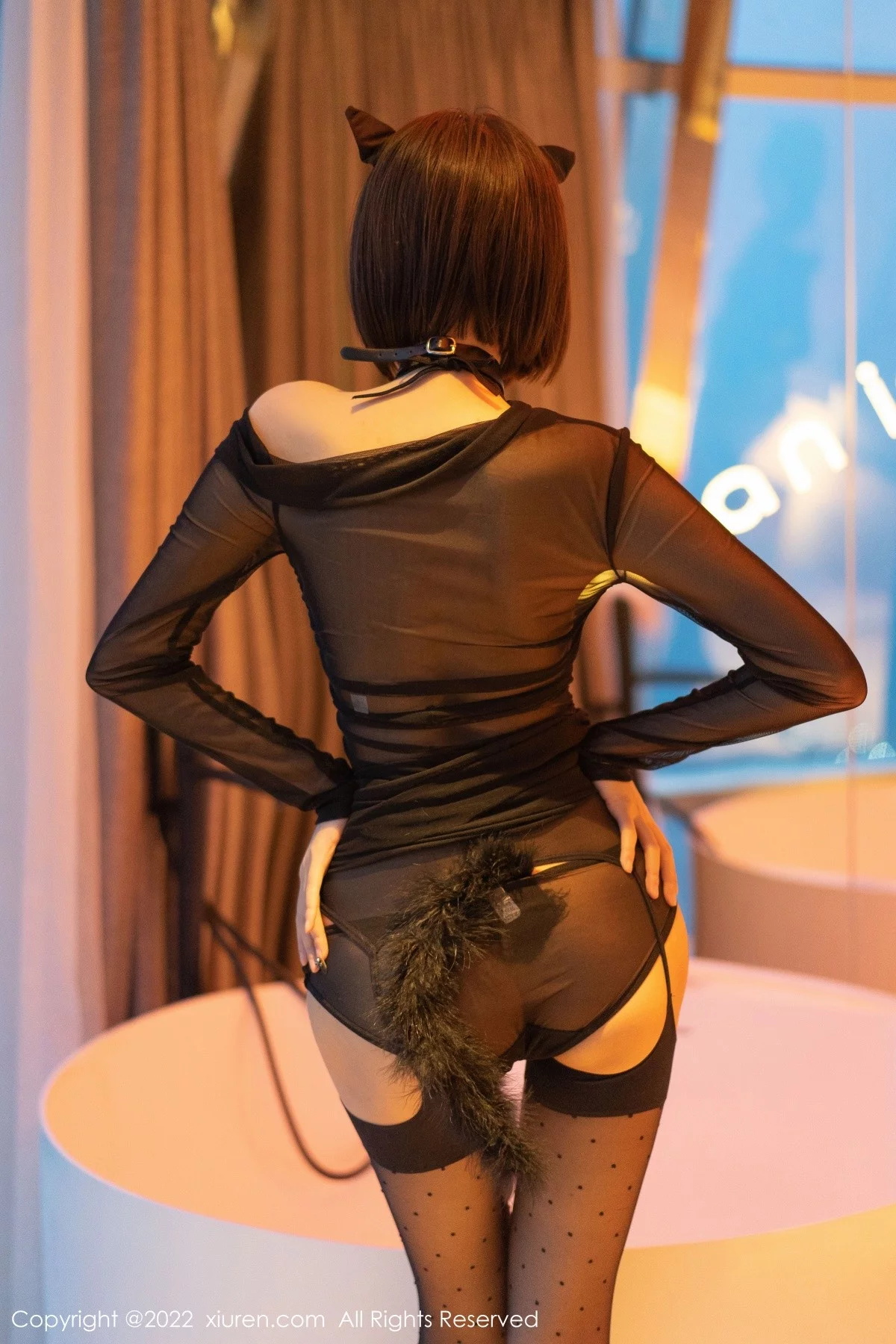 模特玥儿玥er大理旅拍黑色轻透服饰露性感黑色内衣诱惑写真58P-第1章-图片3