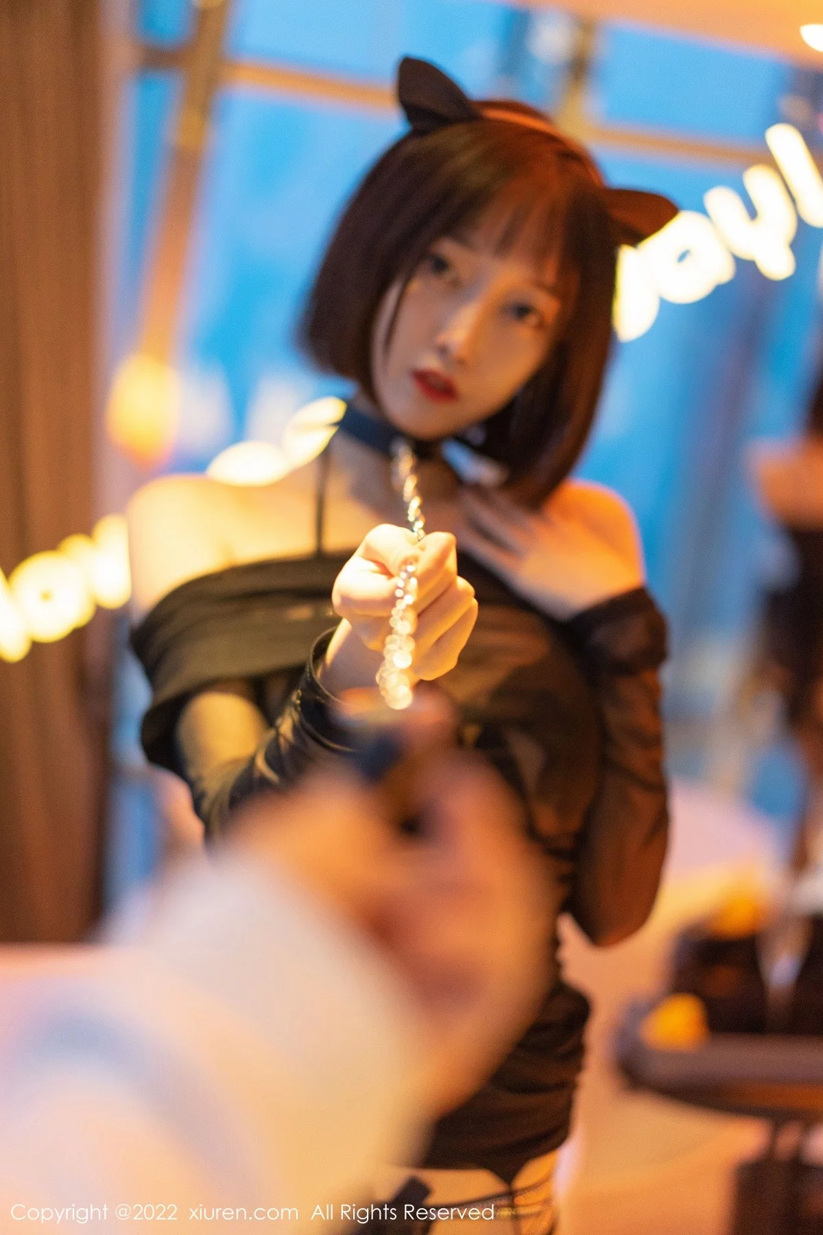 模特玥儿玥er大理旅拍黑色轻透服饰露性感黑色内衣诱惑写真58P-第5章-图片1