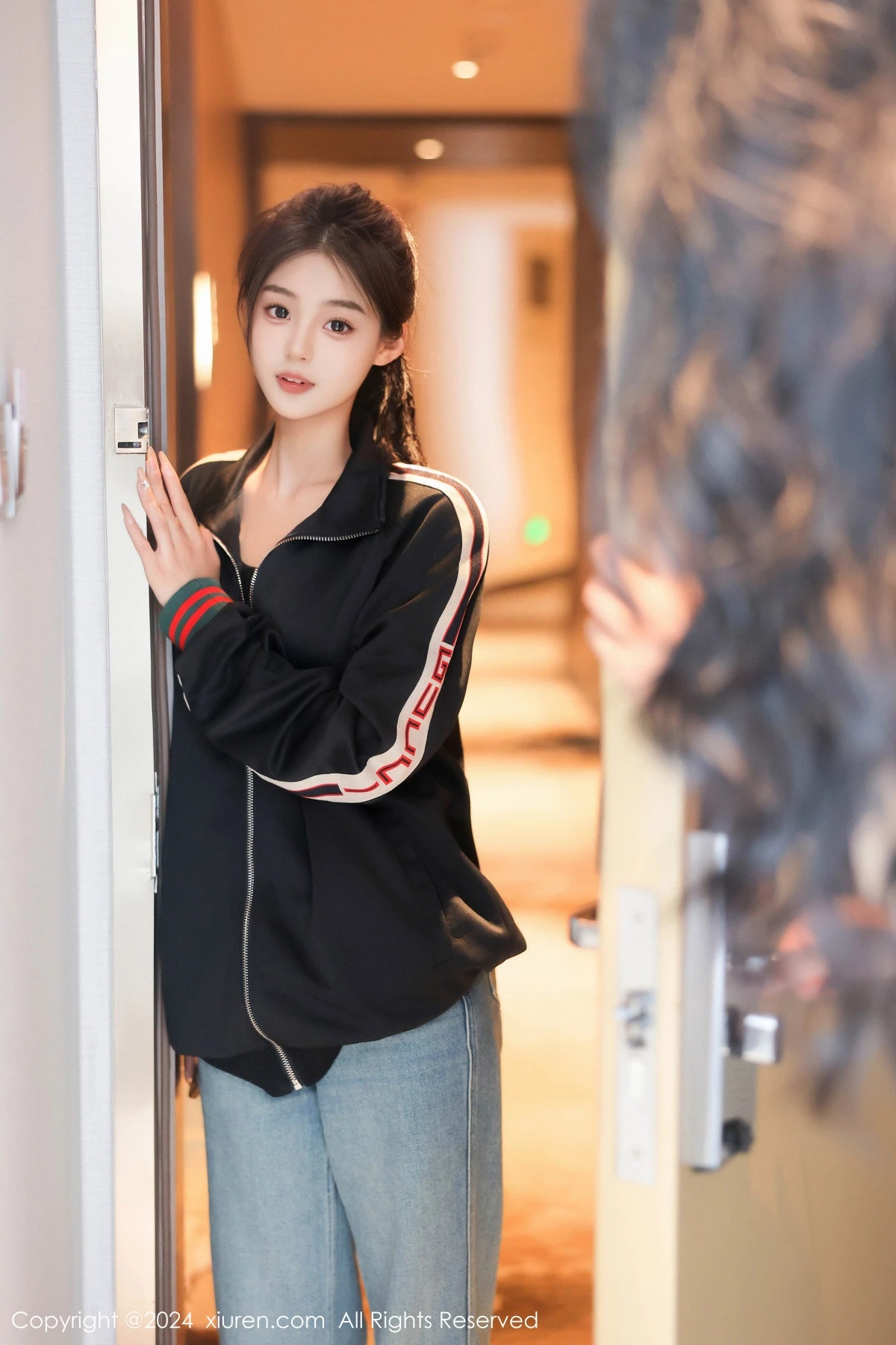 模特合集周周不吃香菜私房性感姐妹花黑色内衣完美诱惑写真85P-第1章-图片2