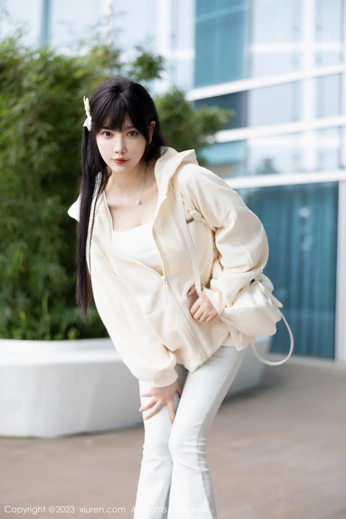 女神杨晨晨Yome私房性感浅色内衣配超薄无内肉丝完美诱惑写真90P-第1章-图片2