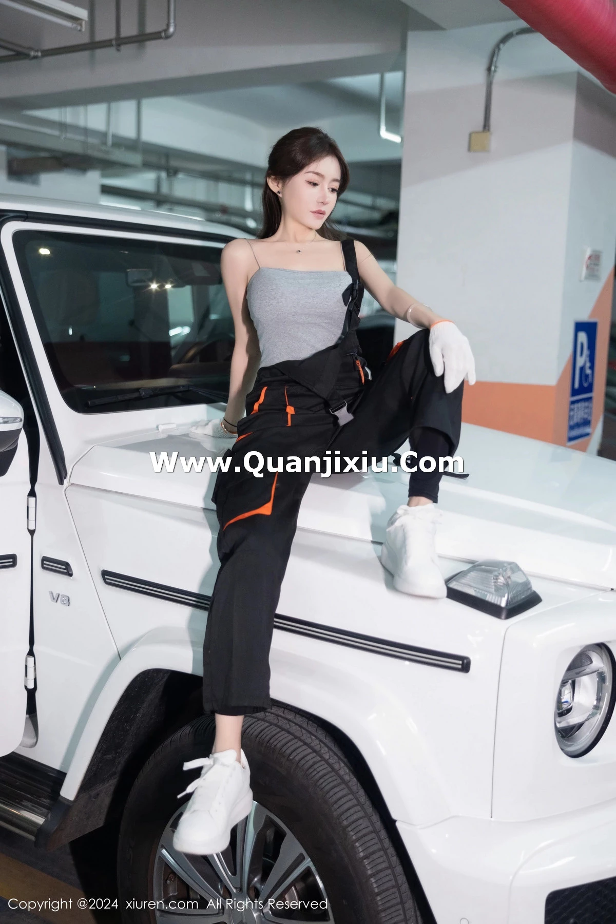 模特林幼一大G场景性感黑色紧身情趣服秀翘臀美腿撩人诱惑写真81P-第1章-图片3