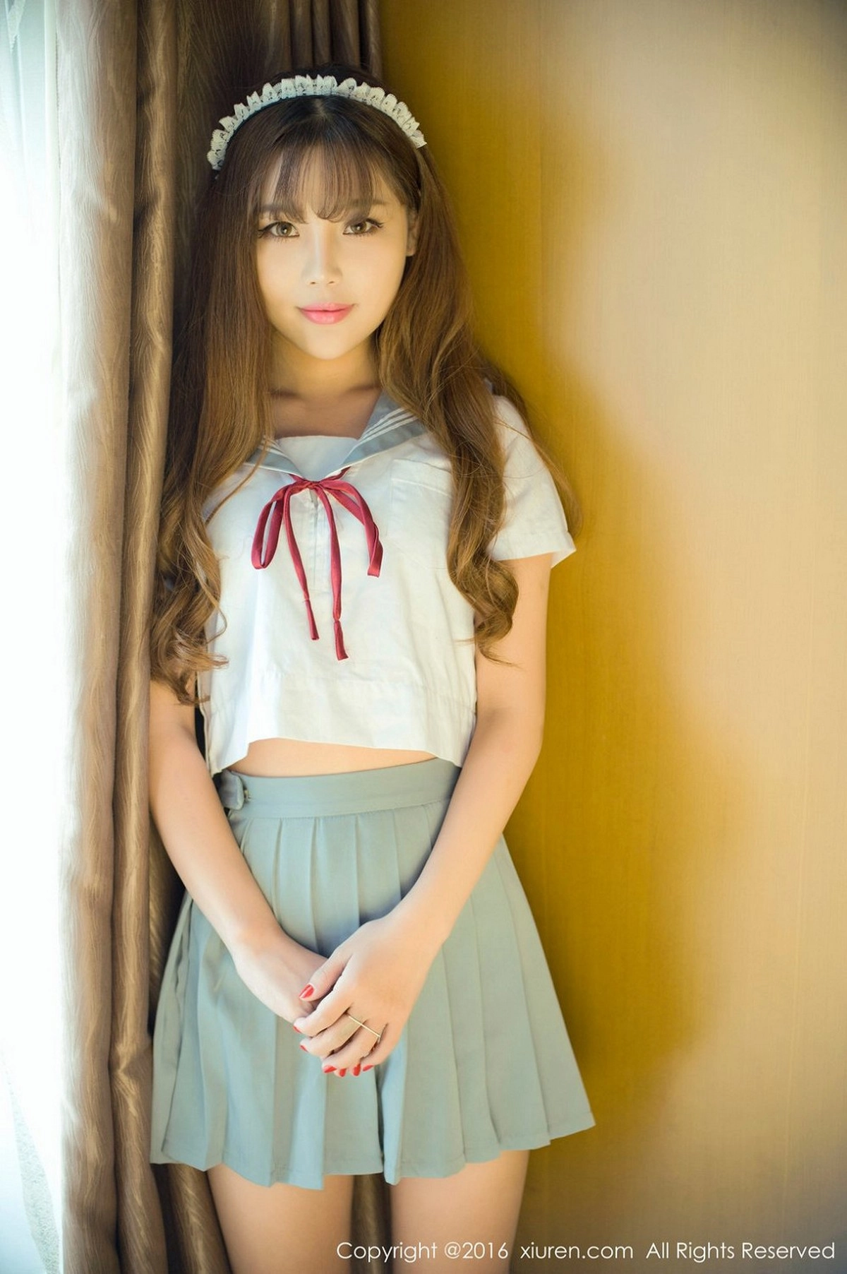 新晋嫩模周予然户外高中校服半脱秀性感内衣爆乳诱惑写真63P-第1章-图片1