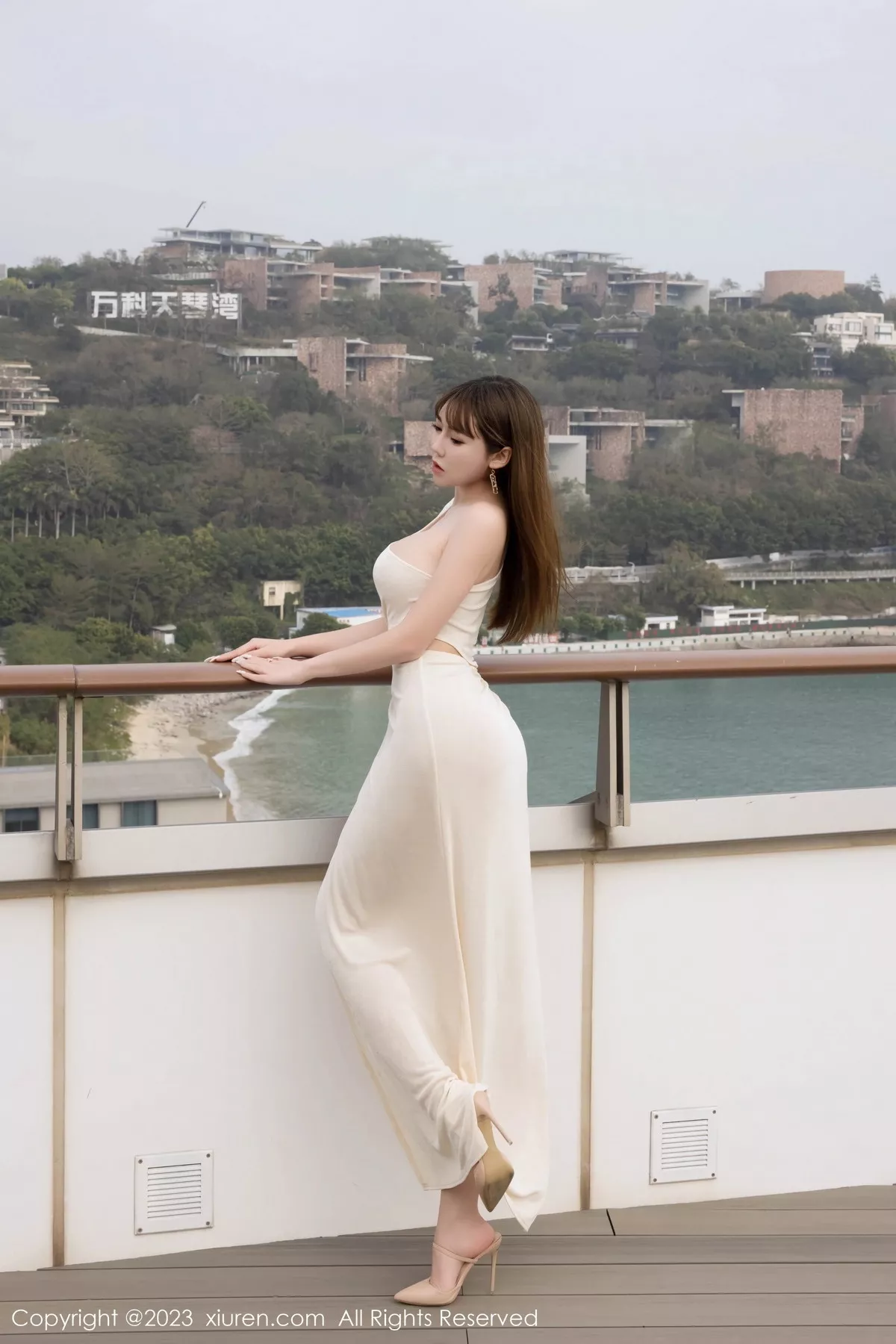 模特萌汉药baby性感白色薄透连衣长裙半撩秀惹火身材诱惑写真72P-第1章-图片3