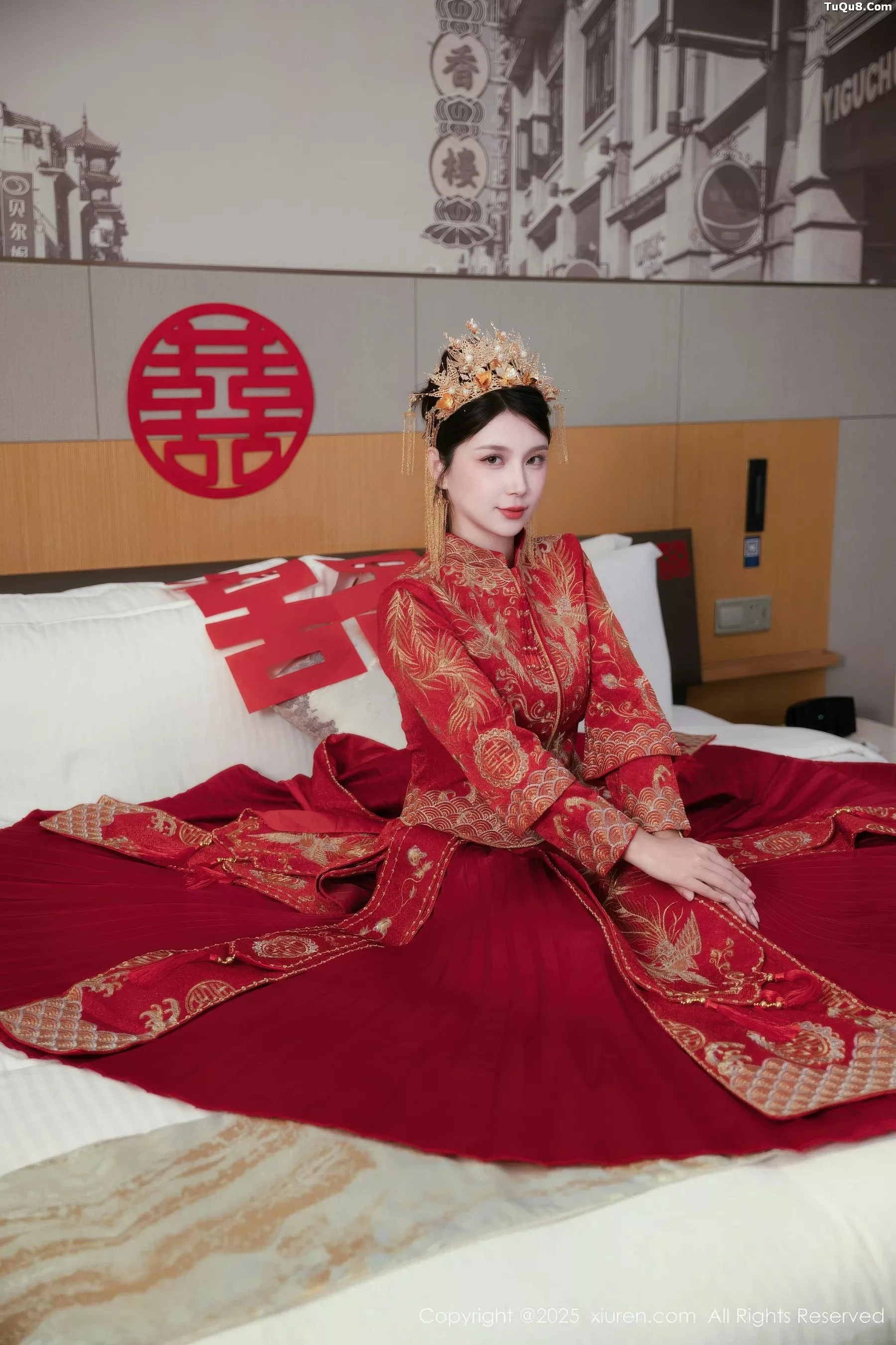 模特小蛮妖Yummy性感红色新娘服配超薄黑丝秀完美身材诱惑写真66P-第1章-图片3