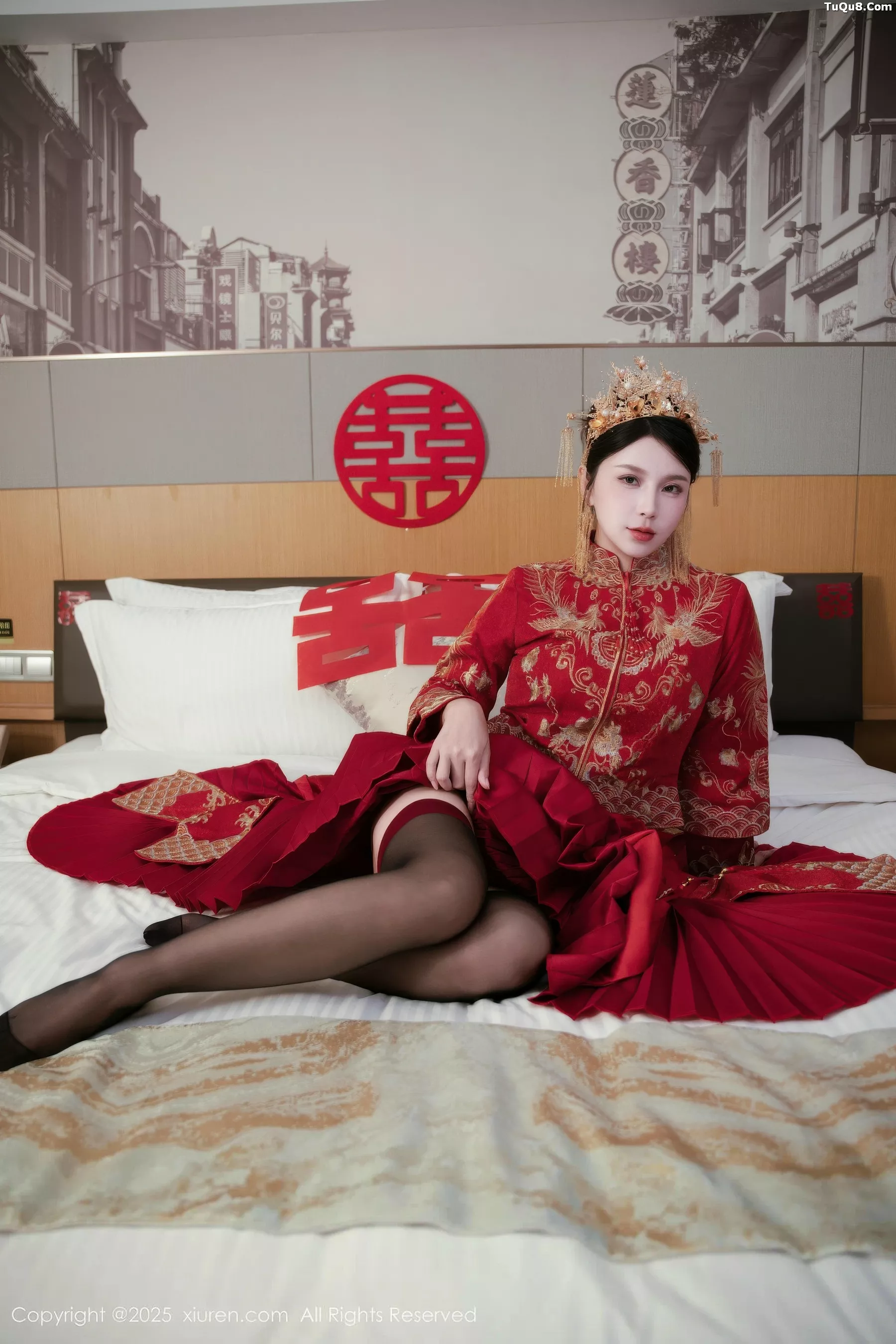 模特小蛮妖Yummy性感红色新娘服配超薄黑丝秀完美身材诱惑写真66P-第1章-图片4