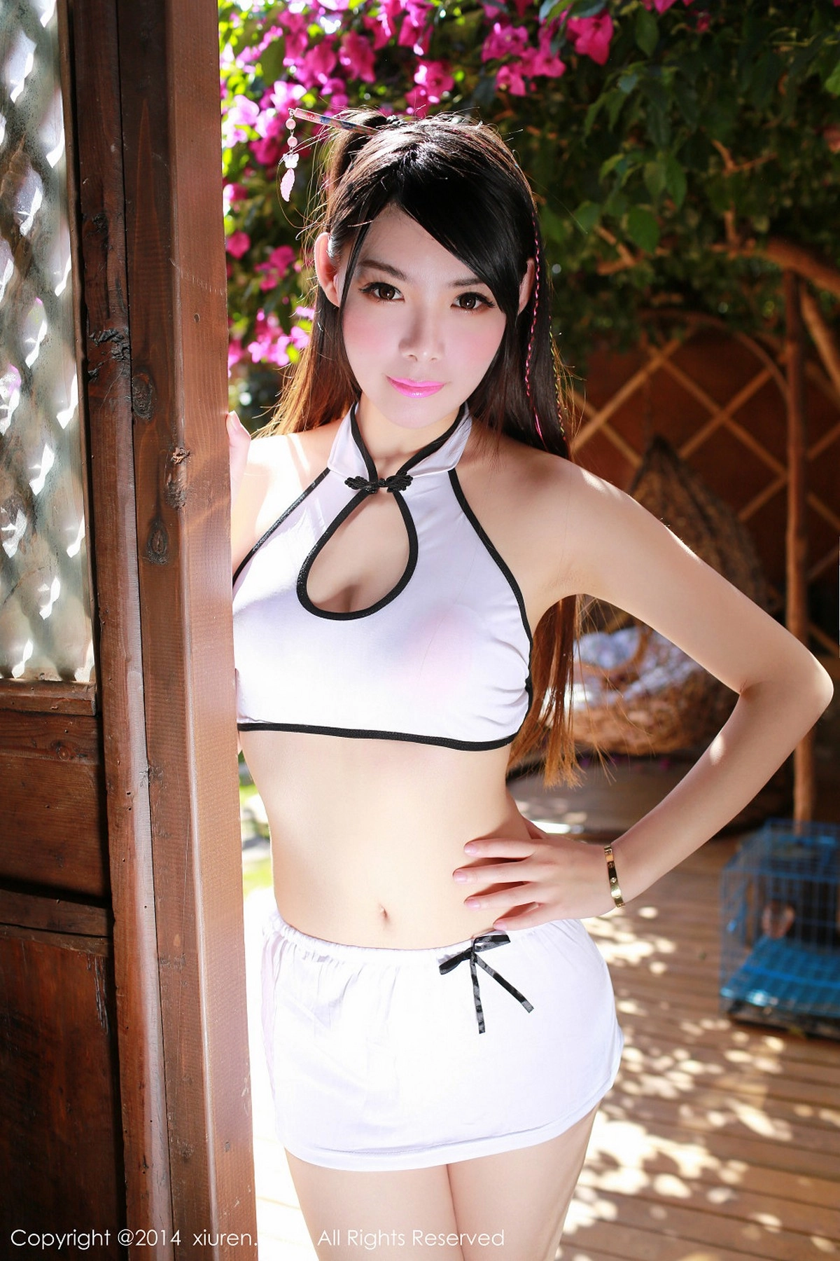 嫩模MARA醬丽江旅拍性感女仆装+粉红小旗袍诱惑写真41P-第5章-图片3