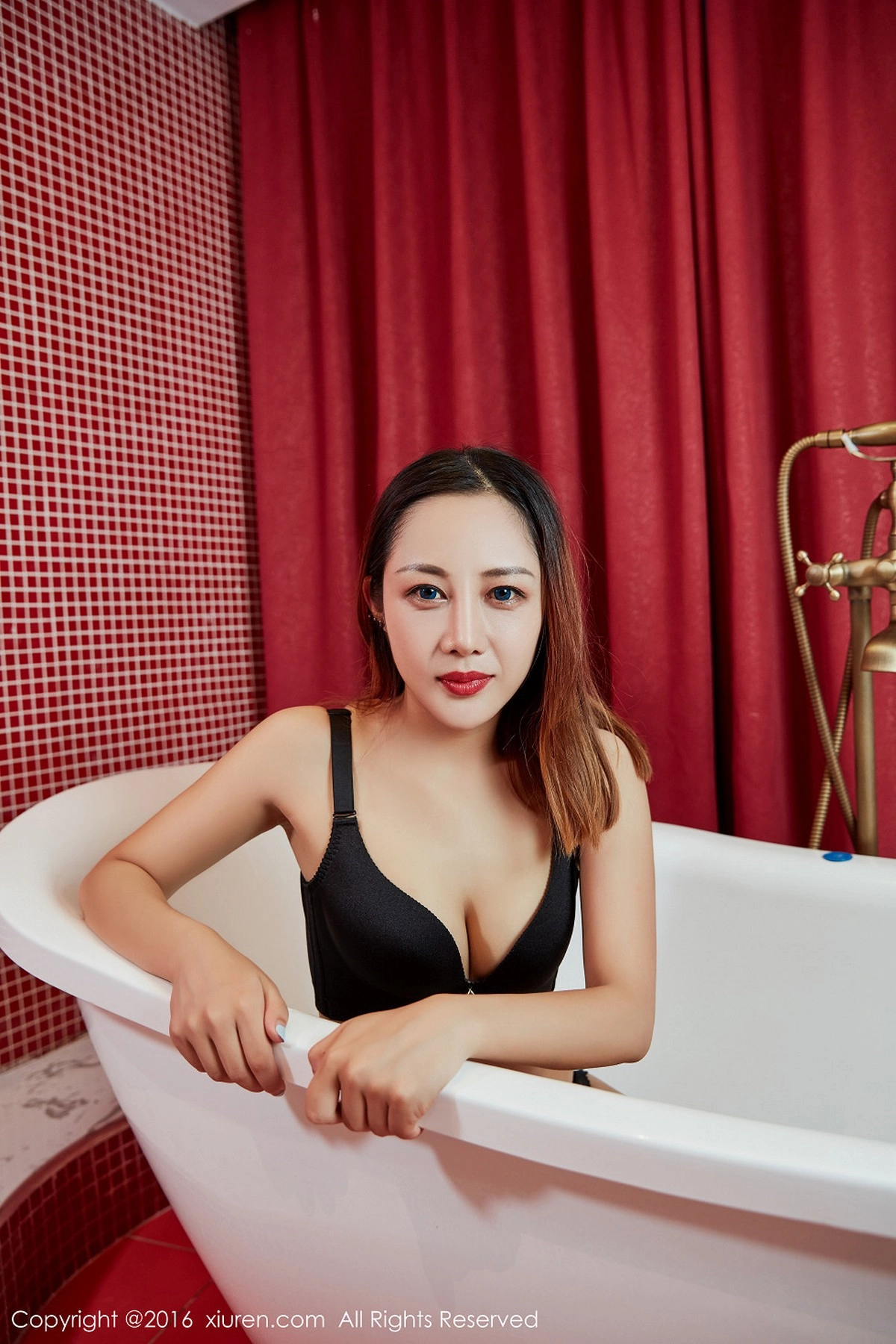 新人嫩模沐沐baby性感内衣完美身材黑色蕾丝内裤美臀诱惑写真56P-第1章-图片2