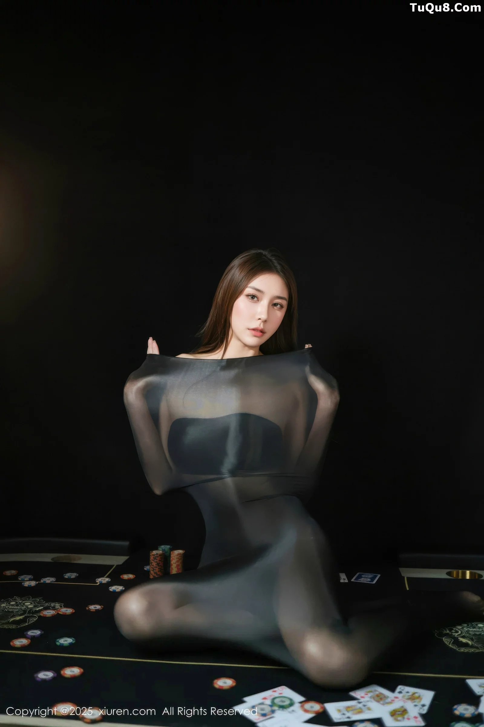 模特悦兮性感黑色薄透连体丝袜露黑色内衣秀曼妙身姿诱惑写真62P-第1章-图片1