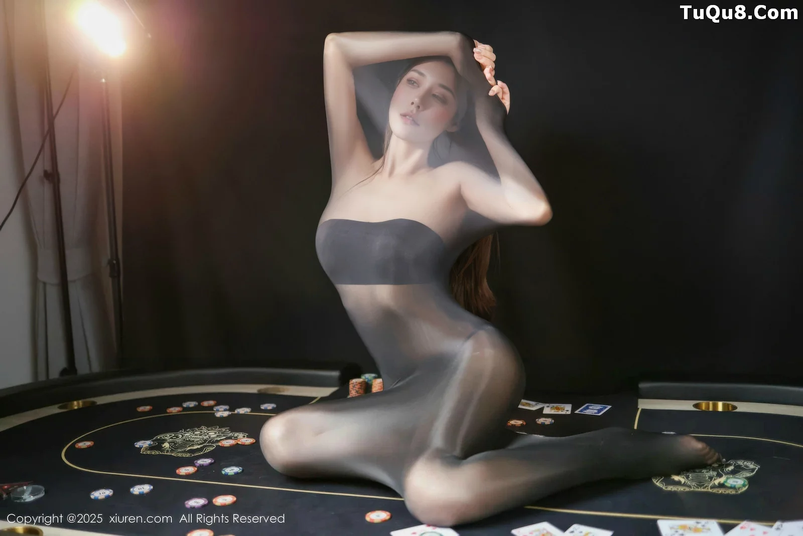 模特悦兮性感黑色薄透连体丝袜露黑色内衣秀曼妙身姿诱惑写真62P-第3章-图片1