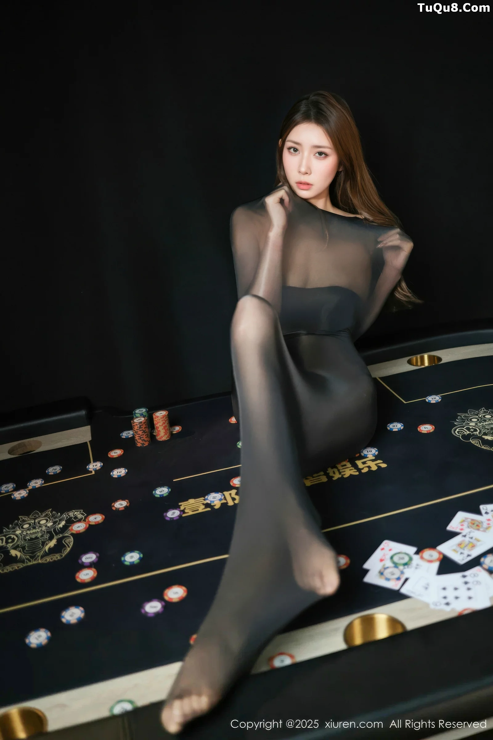 模特悦兮性感黑色薄透连体丝袜露黑色内衣秀曼妙身姿诱惑写真62P-第5章-图片2