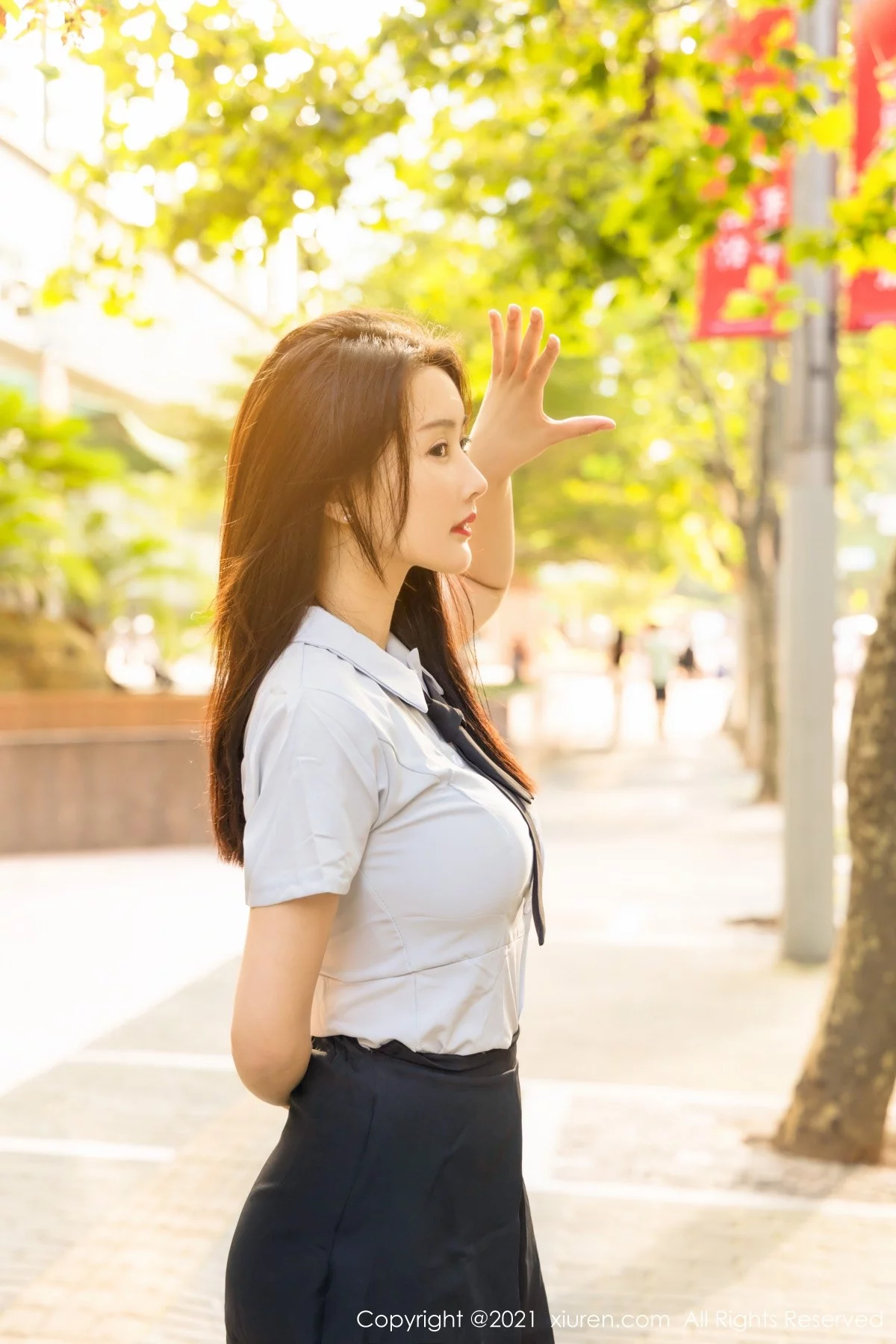 新人模特Summer宝宝性感衬衫配黑短裙半脱撩人姿势诱惑写真66P-第2章-图片1