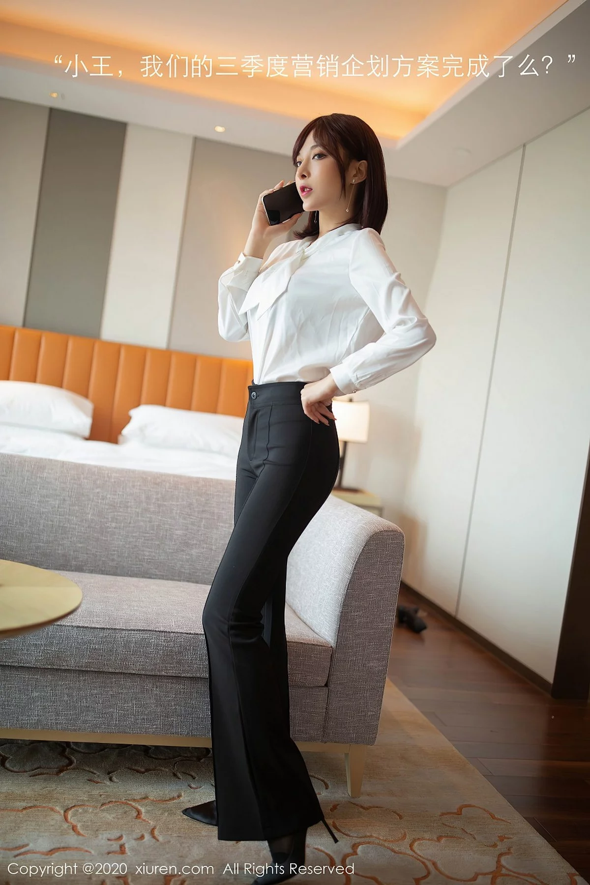 嫩模陈小喵员工特别福利主题性感内衣配无内黑丝裤袜诱惑写真47P-第1章-图片1