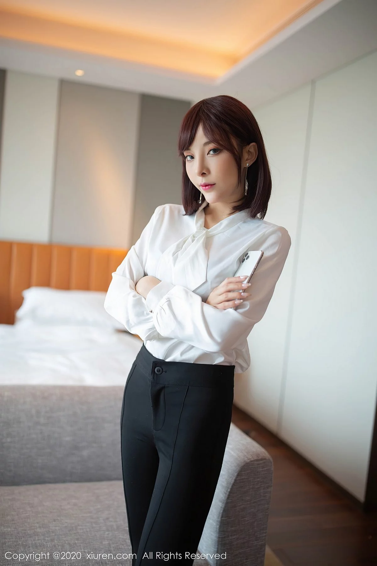 嫩模陈小喵员工特别福利主题性感内衣配无内黑丝裤袜诱惑写真47P-第3章-图片2