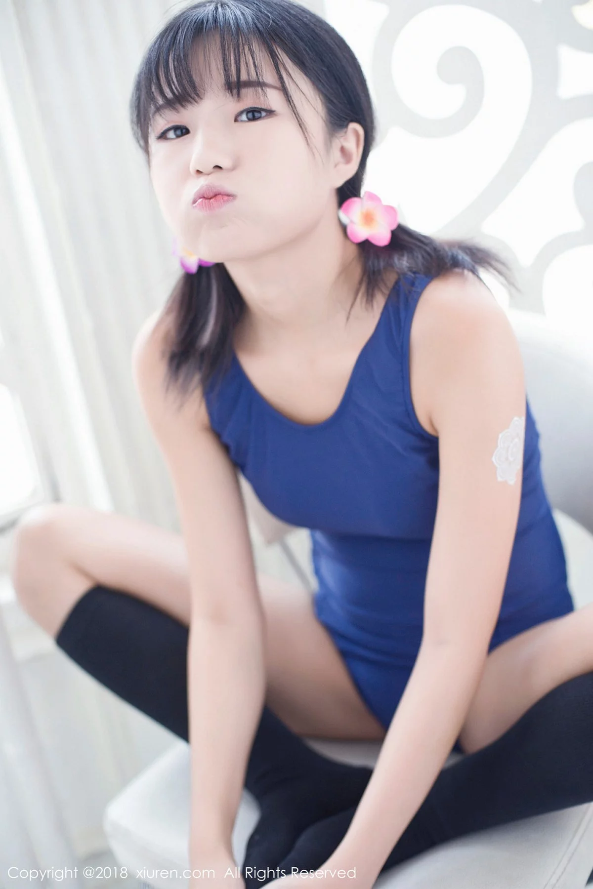 嫩模仓井优香日系蓝色体操服+性感白色内衣秀完美身材诱惑写真45P-第1章-图片3