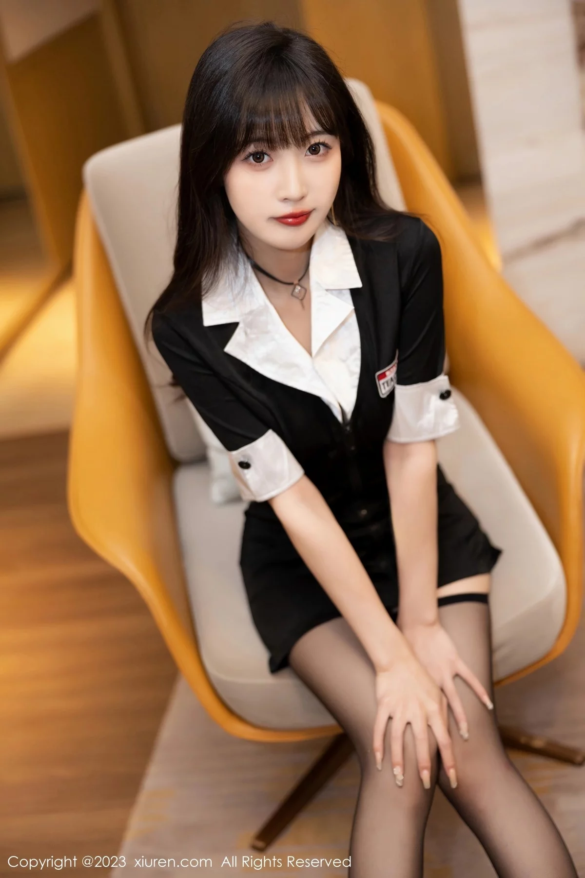 模特林星阑私房半脱露黑色内衣配黑丝吊袜秀曼妙身姿诱惑写真82P-第1章-图片2