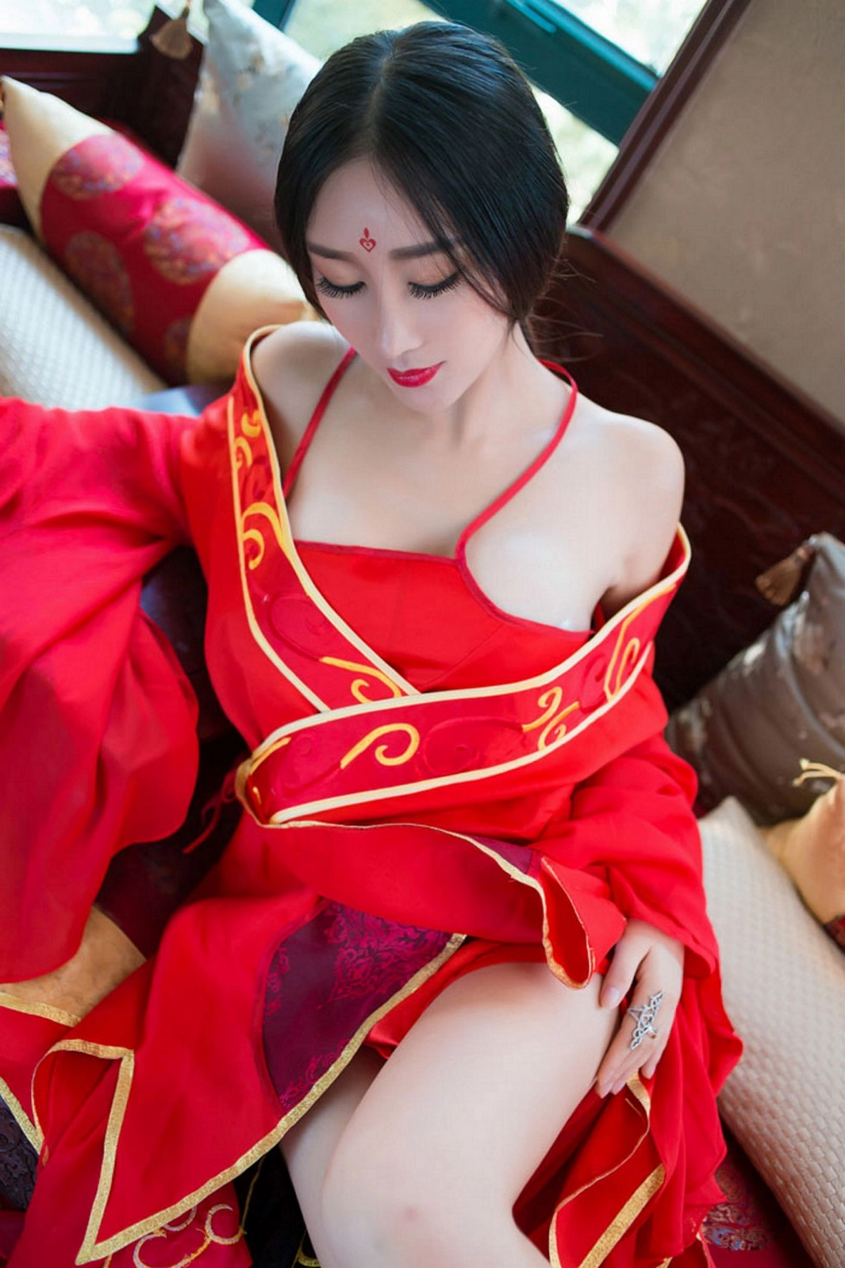 嫩模邹晶晶《花千骨魔化》COS七夕福利红色小内裤诱惑写真57P-第12章-图片1