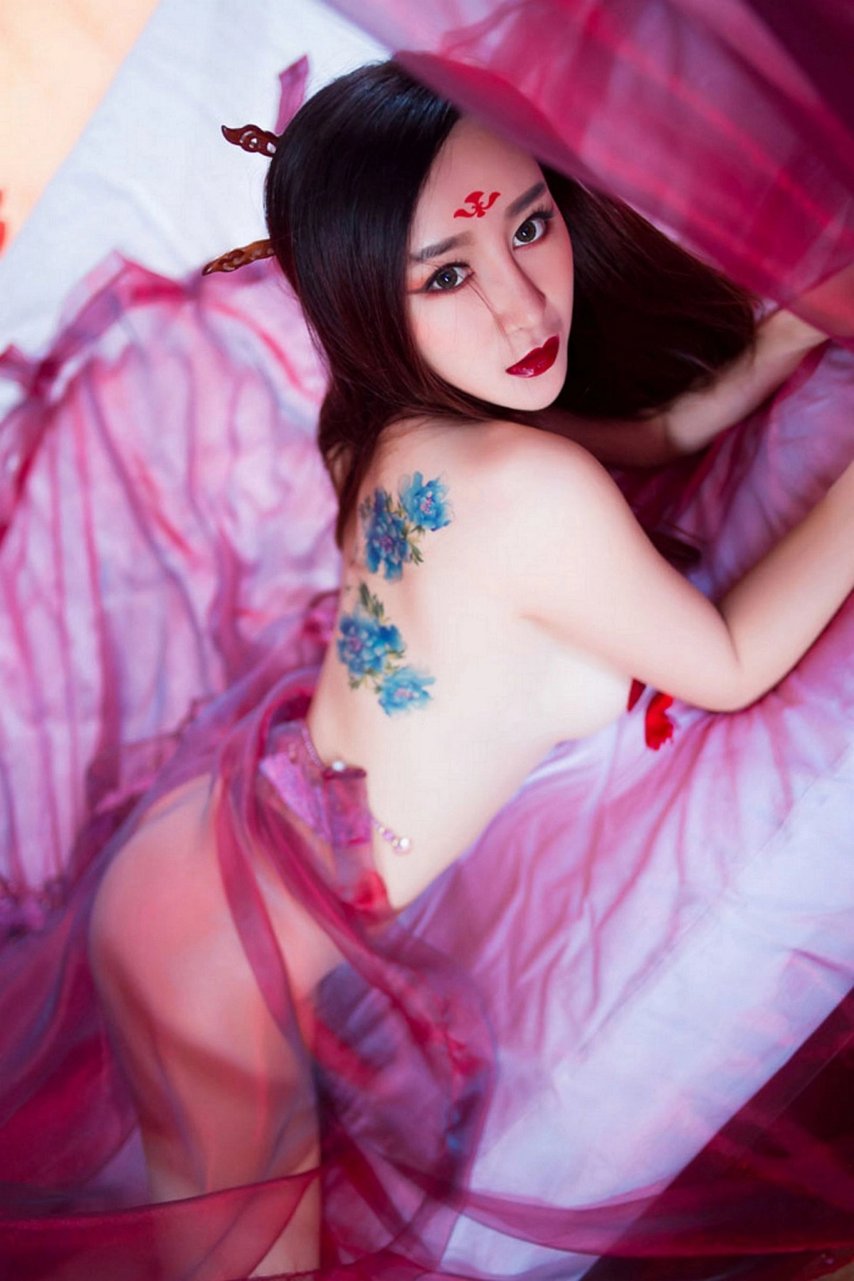 嫩模邹晶晶《花千骨魔化》COS七夕福利红色小内裤诱惑写真57P-第13章-图片2