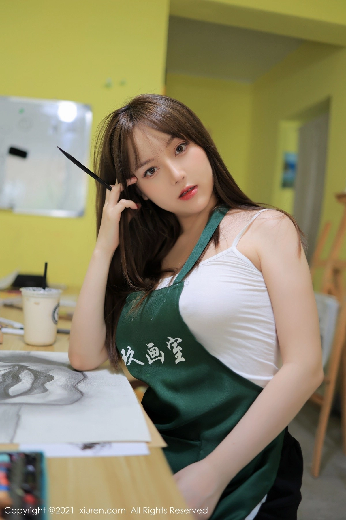 模特豆瓣酱画室情趣捆绑主题私房半脱露丰满身材惹火诱惑写真64P-第1章-图片3