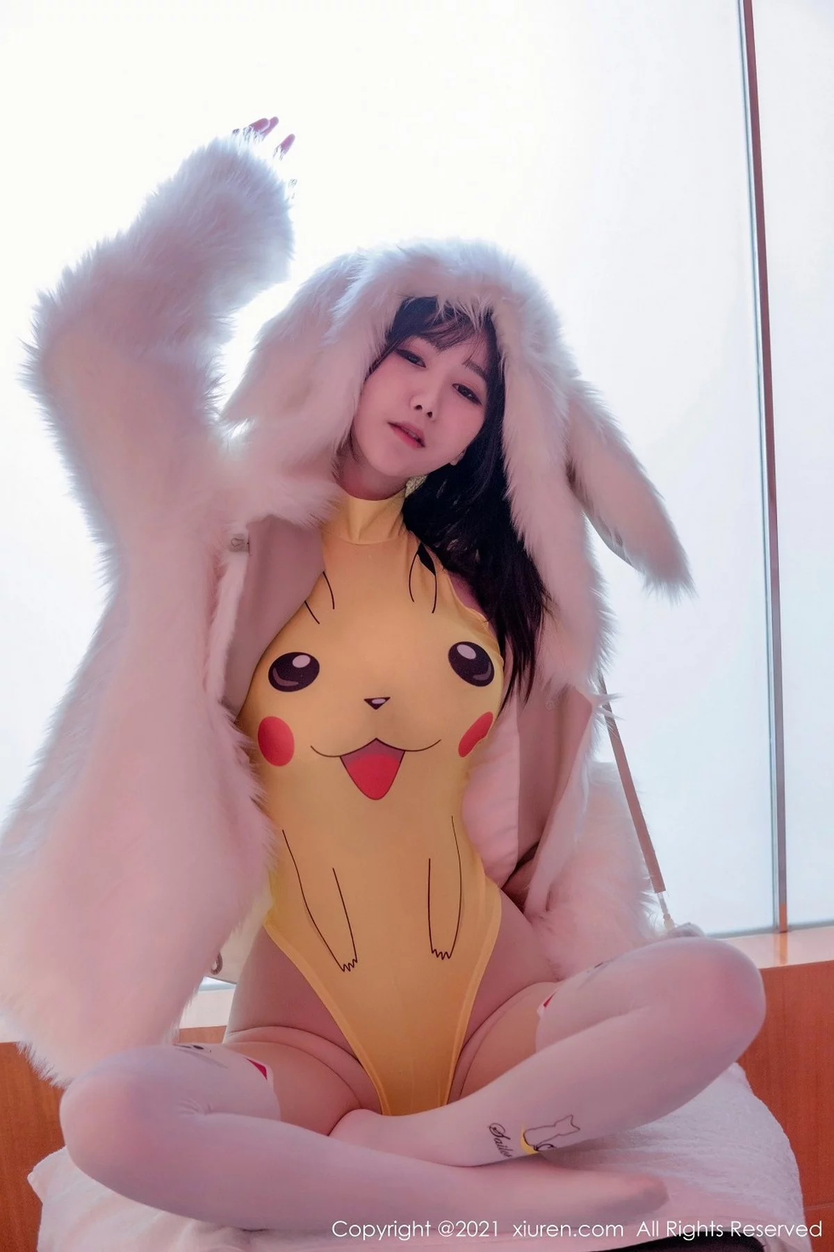 嫩模小果冻儿性感卡通连体衣配开档肉丝裤袜撩人诱惑写真55P-第1章-图片3