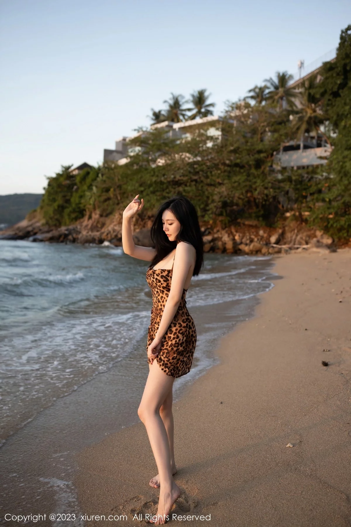 模特安然anran性感豹纹服+黑色轻透连体衣秀完美身材诱惑写真81P-第1章-图片3