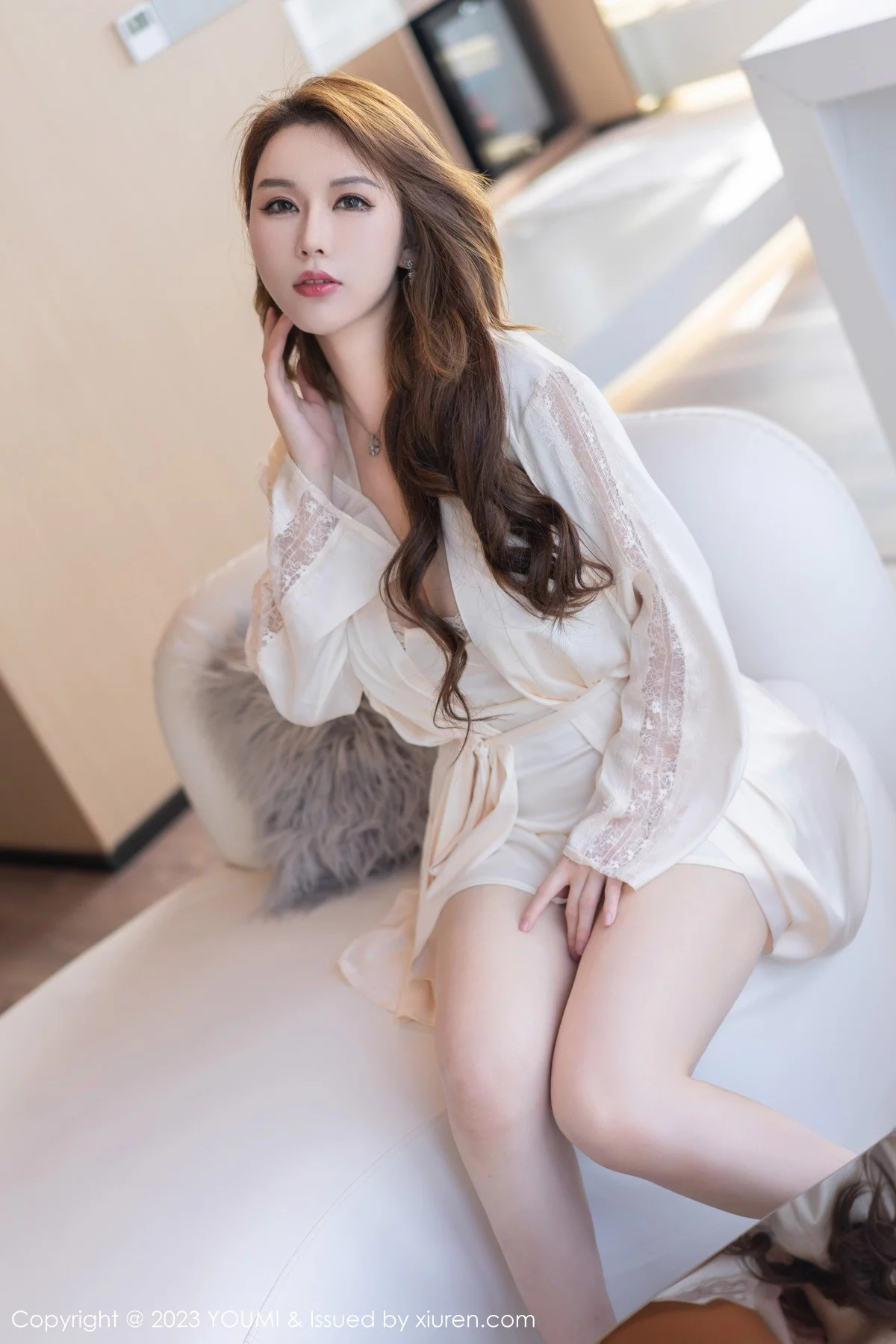 尤妮丝-Vol.901_女神尤妮丝Egg性感白色情趣内衣配丁字裤秀火辣身材诱惑写真54P-第1章-图片2